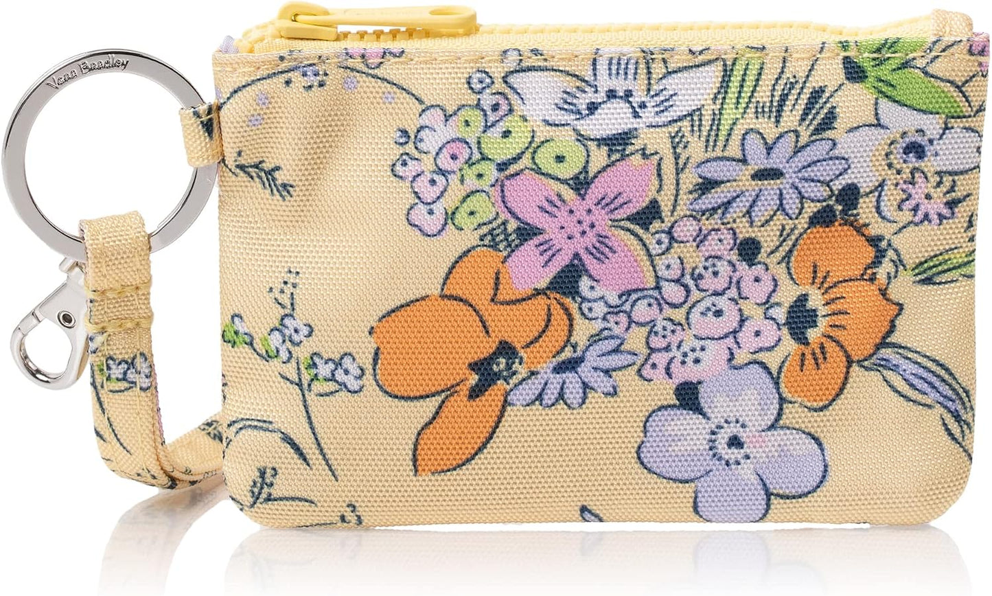 HOTVera Bradley Women's Recycled Lighten Up Reactive Zip ID Case and Lanyard Combo