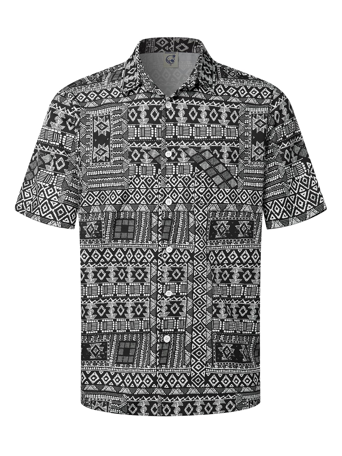 HOTHardaddy Men's Hawaiian Shirt Short Sleeves Printed Button Down Summer Beach Casual Shirts
