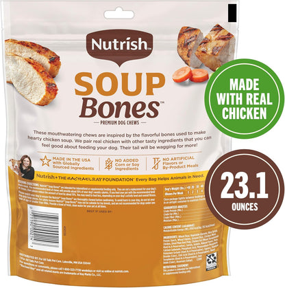 HOTNutrish Soup Bones Chicken Dog Chews, 23.1 oz. Bag, 11 Treats (Rachael Ray)