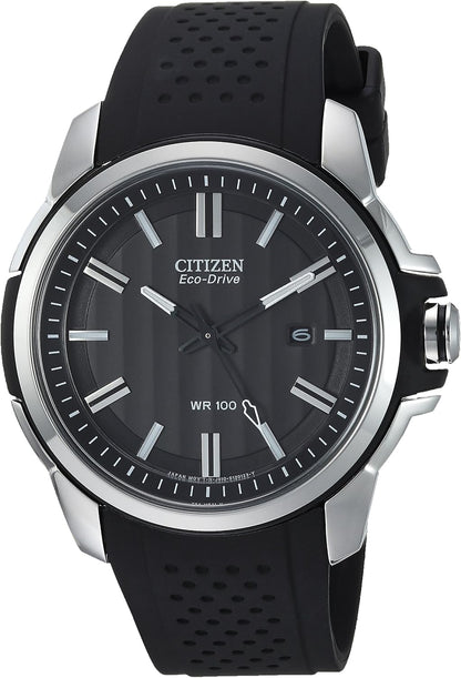 HOTCitizen Eco-Drive Weekender Mens Watch, Stainless Steel with Polyurethane Strap