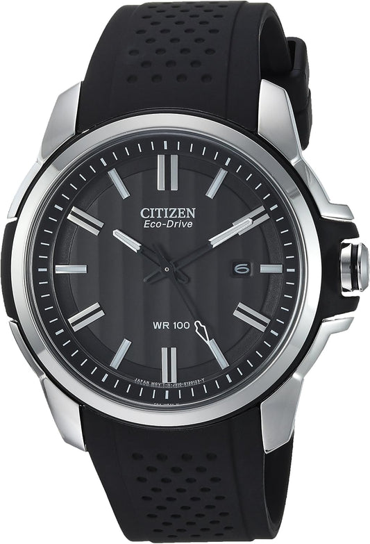 HOTCitizen Eco-Drive Weekender Mens Watch, Stainless Steel with Polyurethane Strap