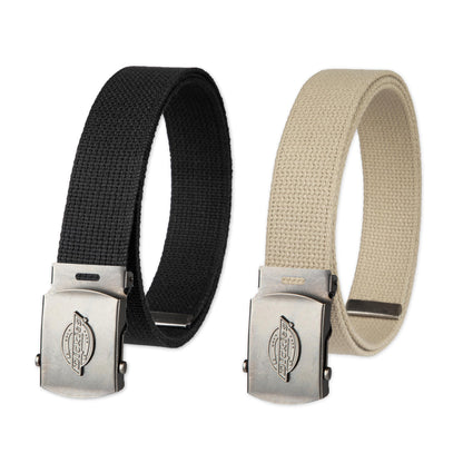 HOTDickies mens Fabric Web Plaque Logo Buckle Belt - Fits Up to Size 42" Waist