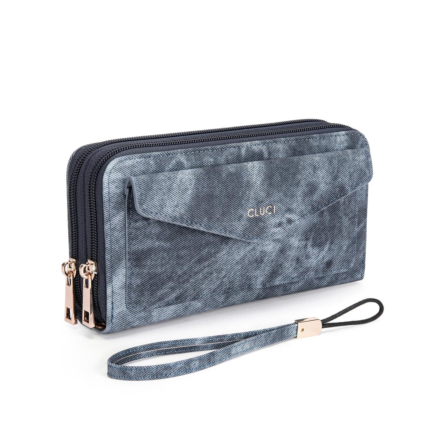 HOTCLUCI Wallet Women Capacity Wristlet Purse for Women Long Ladies Wallet RFID Blocking Multi Credit Card Holder