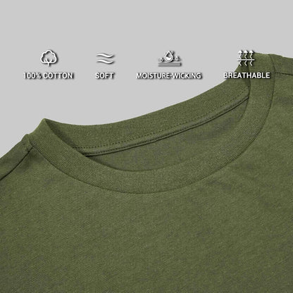 HOTH HYFOL Men's Graphic T-Shirts USA Flag Cotton Short Sleeve American Patriotic Crewneck Casual Regular Tee Shirts