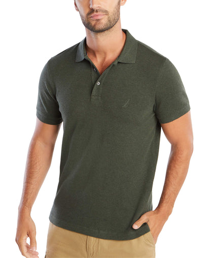 HOTNautica Men's Classic Fit Short Sleeve Dual Tipped Collar Polo Shirt
