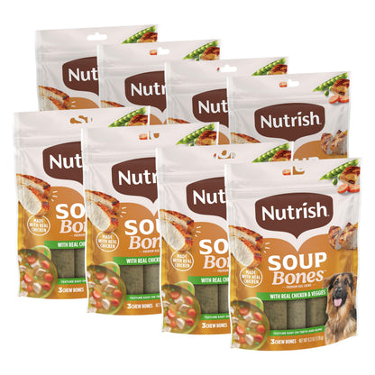 HOTNutrish Soup Bones Chicken Dog Chews, 23.1 oz. Bag, 11 Treats (Rachael Ray)