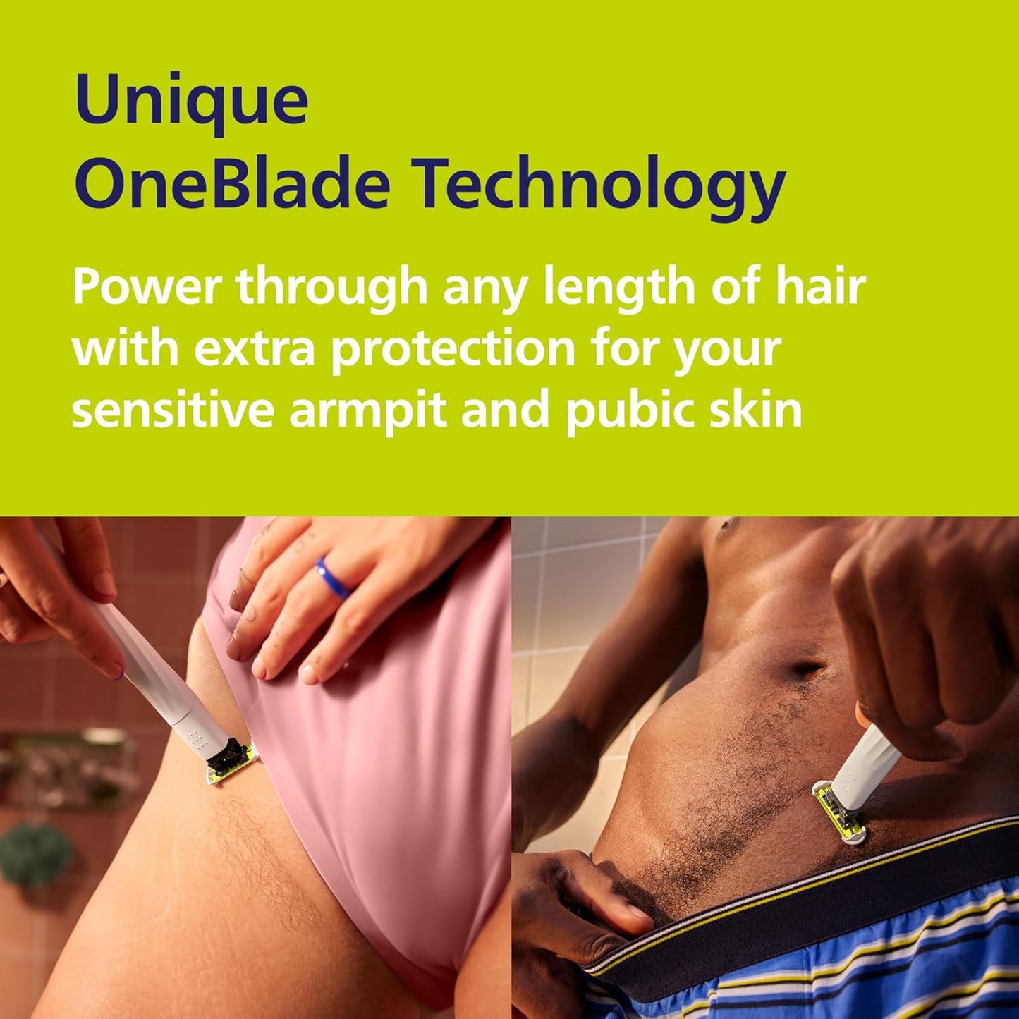 HOTPhilips Norelco OneBlade Intimate, Designed For Pubic Grooming, Trim & Shave With Extra Skin Protection, Model QP1924/70