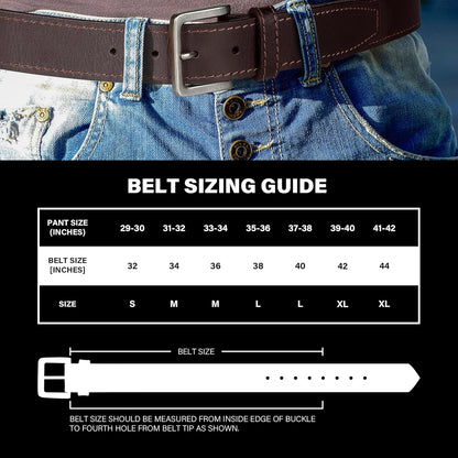 HOTWrangler Men’s Leather Belt, Country Casual Every Day Belt for Jeans