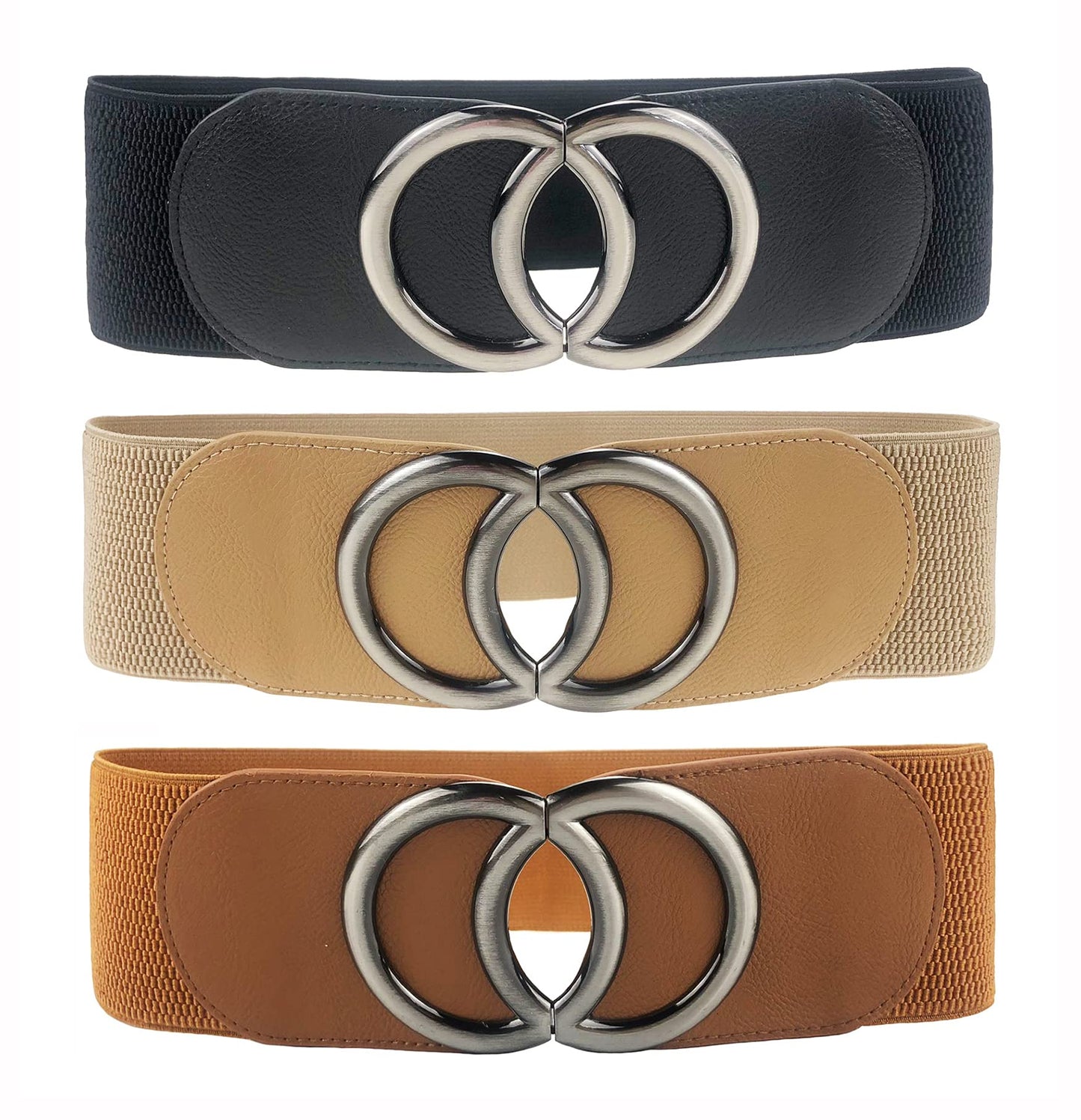 HOTSwtddy Women's Elastic Wide Stretchy Waist Cinch Belt Waistband For Dresses