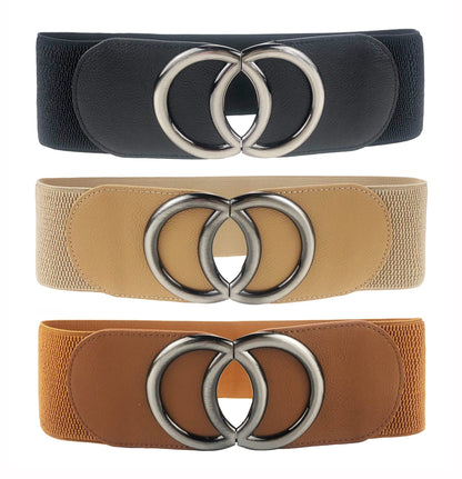 HOTSwtddy Women's Elastic Wide Stretchy Waist Cinch Belt Waistband For Dresses