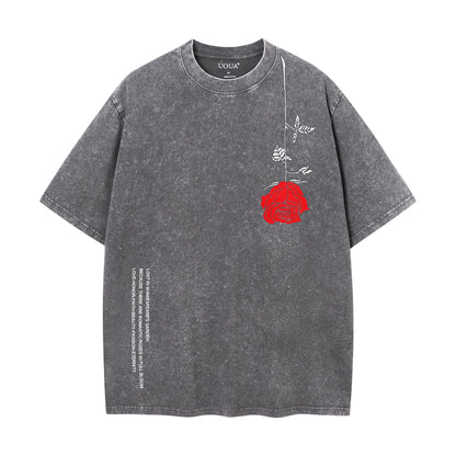 HOTUOUA Mens Graphic Tees Vintage Oversized T-Shirts Casual Acid Wash Cotton Streetwear (S-2XL)