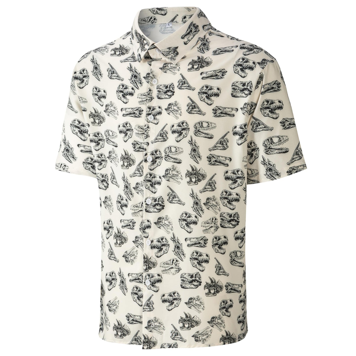 HOTMen's Casual Button Down Shirts Regular Fit Short Sleeve Hawaiian Shirt for Men