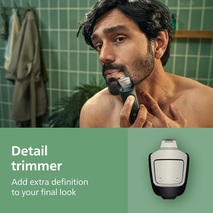 HOTNorelco Philips All-in-One 3000 Series 13 in 1 Trimmer for Men, Beard Trimmer & Head Hair Clipper, Full Metal Self-Sharpening Blades & 8 Length Settings, MG3939/50