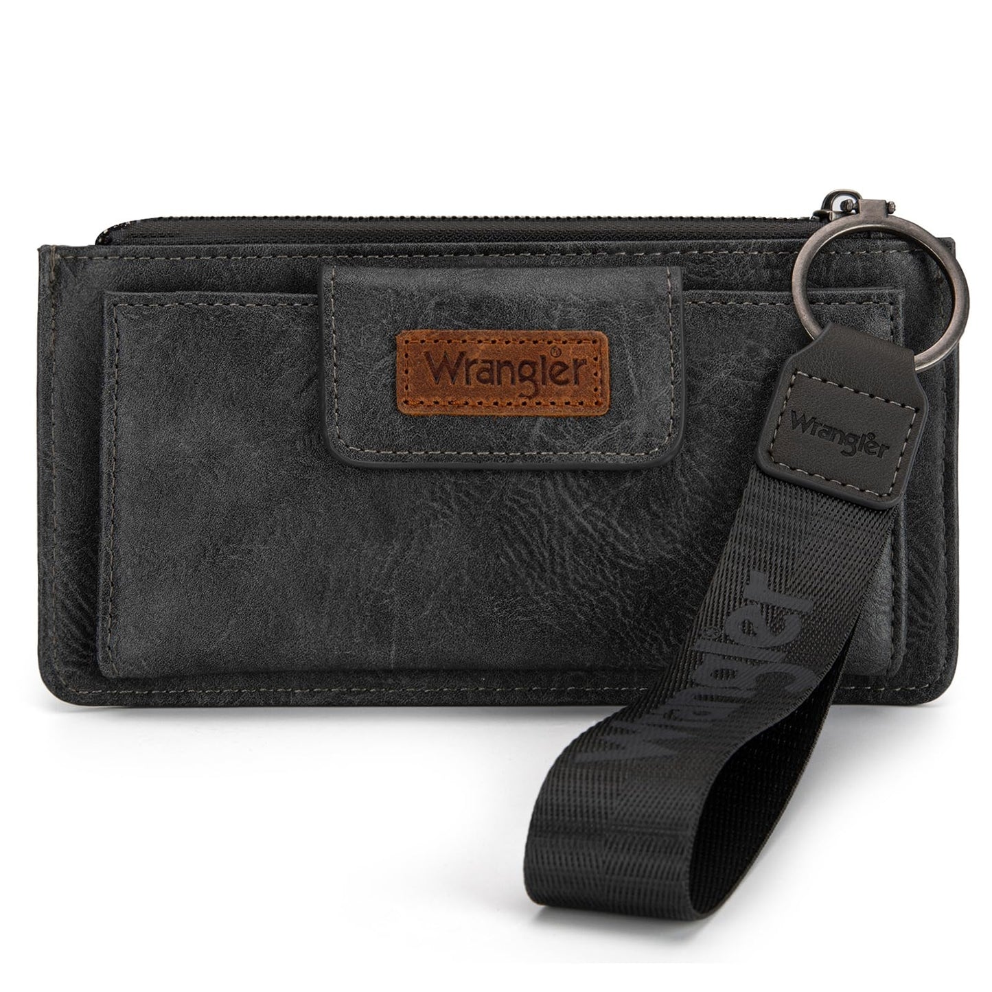 HOTMontana West X Wrangler Brown Wristlet Wallet Minimalist Clutch Womens Wallet Rfid Card Cases & Money Organizers with Coin Purse and Smooth Zipper