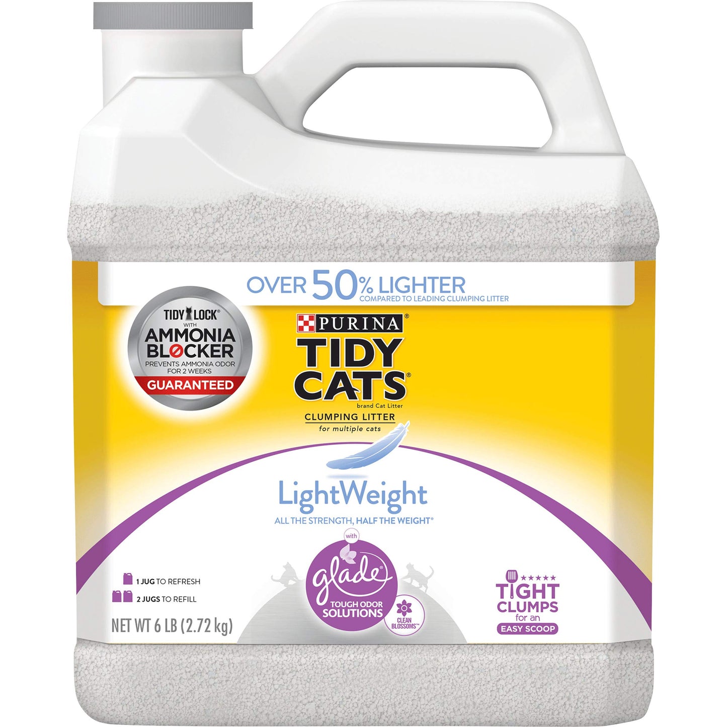 HOTPurina Tidy Cats LightWeight 4-In-1 Strength Multi-Cat, Odor control, Clumping, 99.9 Percent Dust Free Cat Litter - 17 lb. Box