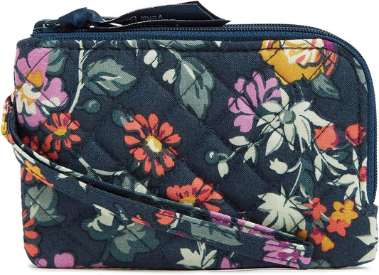 HOTVera Bradley Women's Cotton Double Zip ID Case Wallet With RFID Protection