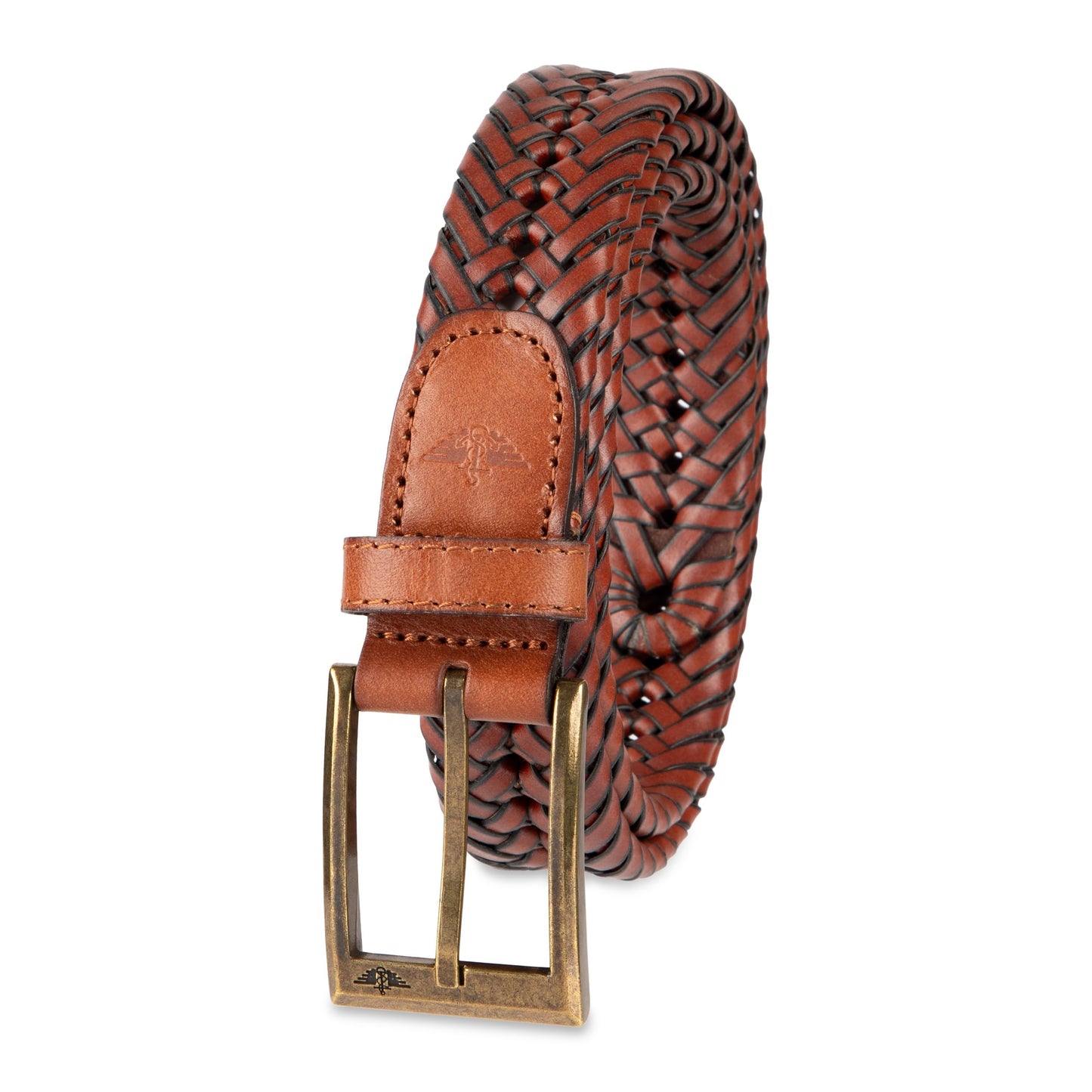 HOTDOCKERS Men's Braided Leather Belt, Fully Adjustable Casual Strap for Everyday Wear