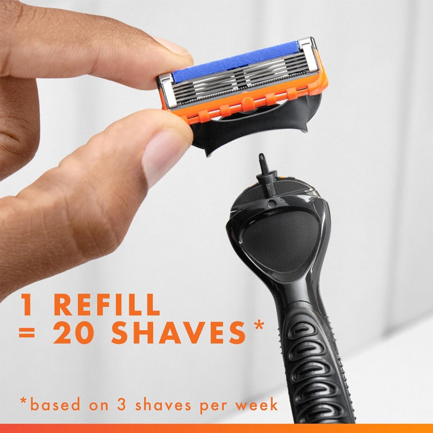 HOTGillette Fusion5 Power Razor Blade Refills for Men, 8 Count, with Precision Trimmer