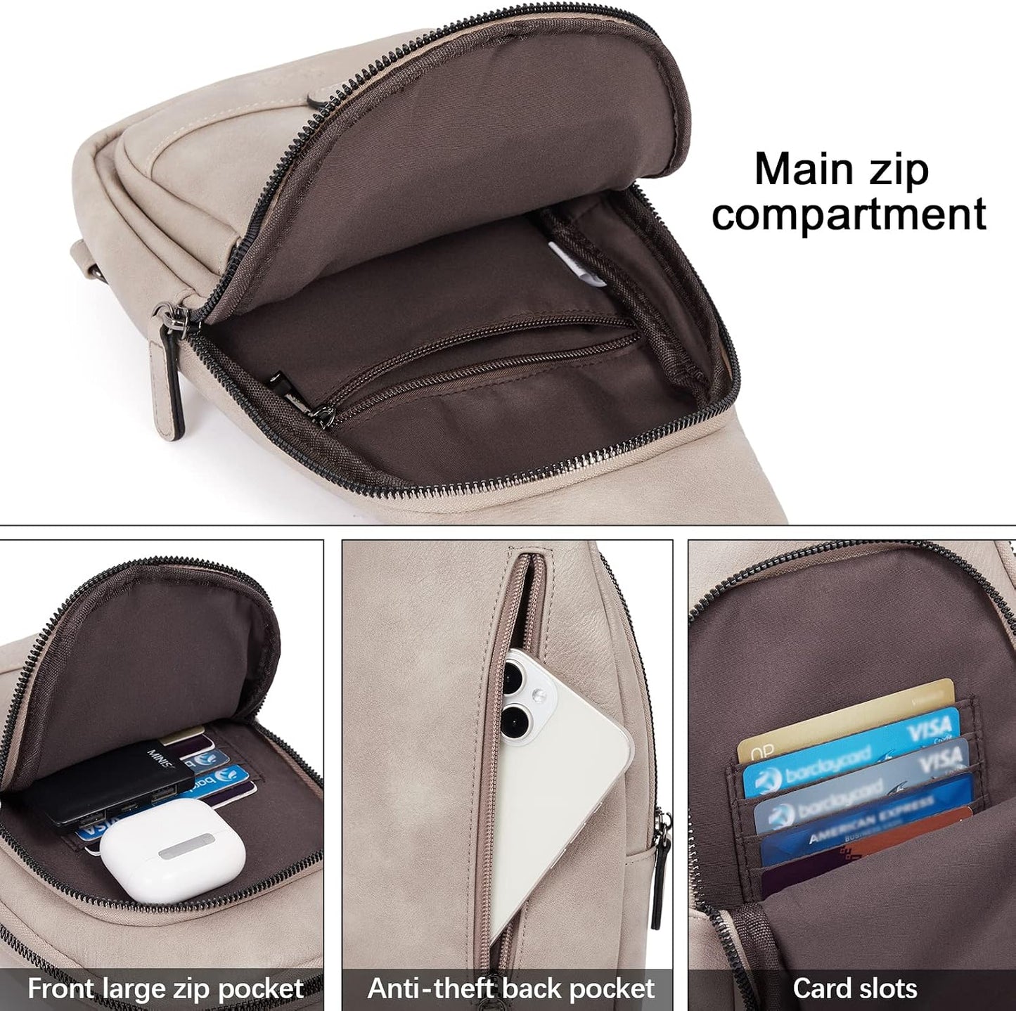 HOTCLUCI Sling Bag for Women Bundles with Women Wallet