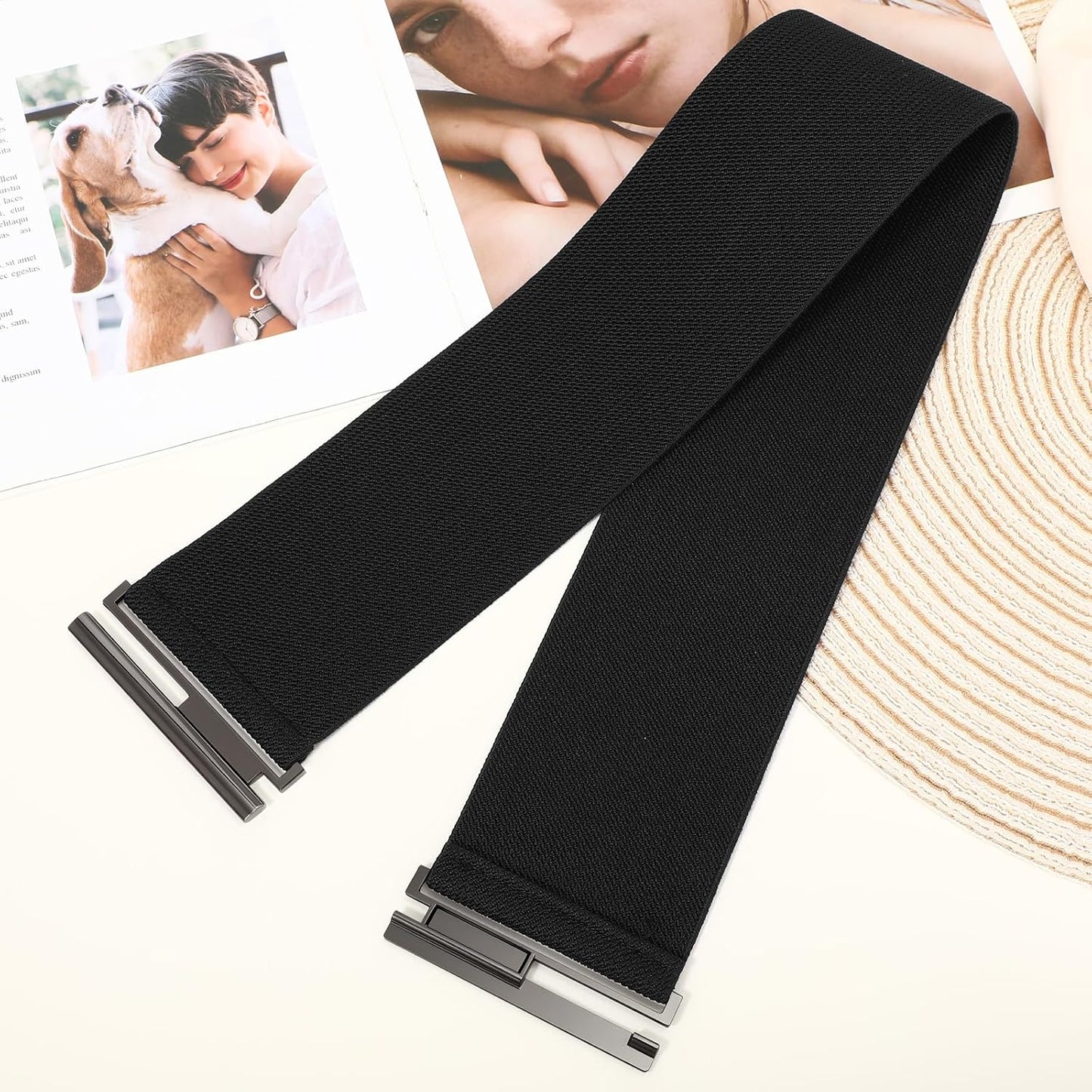 HOTSANSTHS Women Wide Elastic Belts for Dresses Corset Waist Belts Ladies Cinch Belts Thick Stretchy Waistband