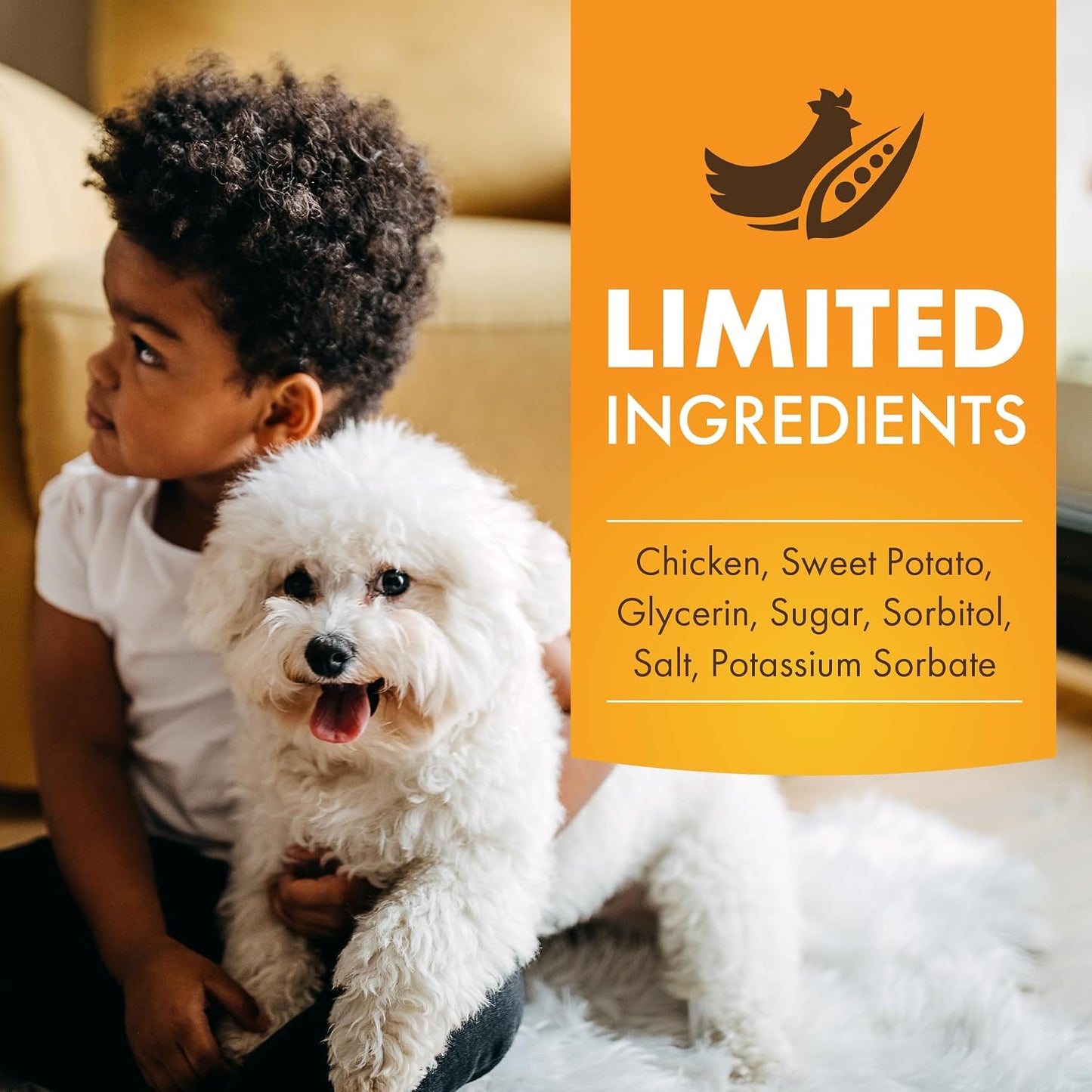 HOTPur Luv Chicken Wrapped Sweet Potato Dog Treats, Rawhide Free Jerky Wraps, Made with Real Chicken, 16 Oz, Healthy, Easily Digestible, Long Lasting, High Protein Treat, Satisfies Dog's Urge to Chew
