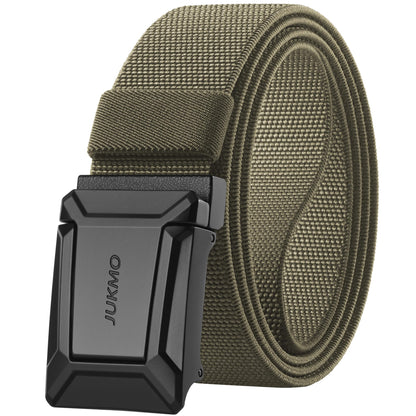 HOTJUKMO Men's Stretch Tactical Belt, 1.5" Elastic Nylon Web with Flip Buckle | Quick Release Belt for Military Work Rigger Hiking
