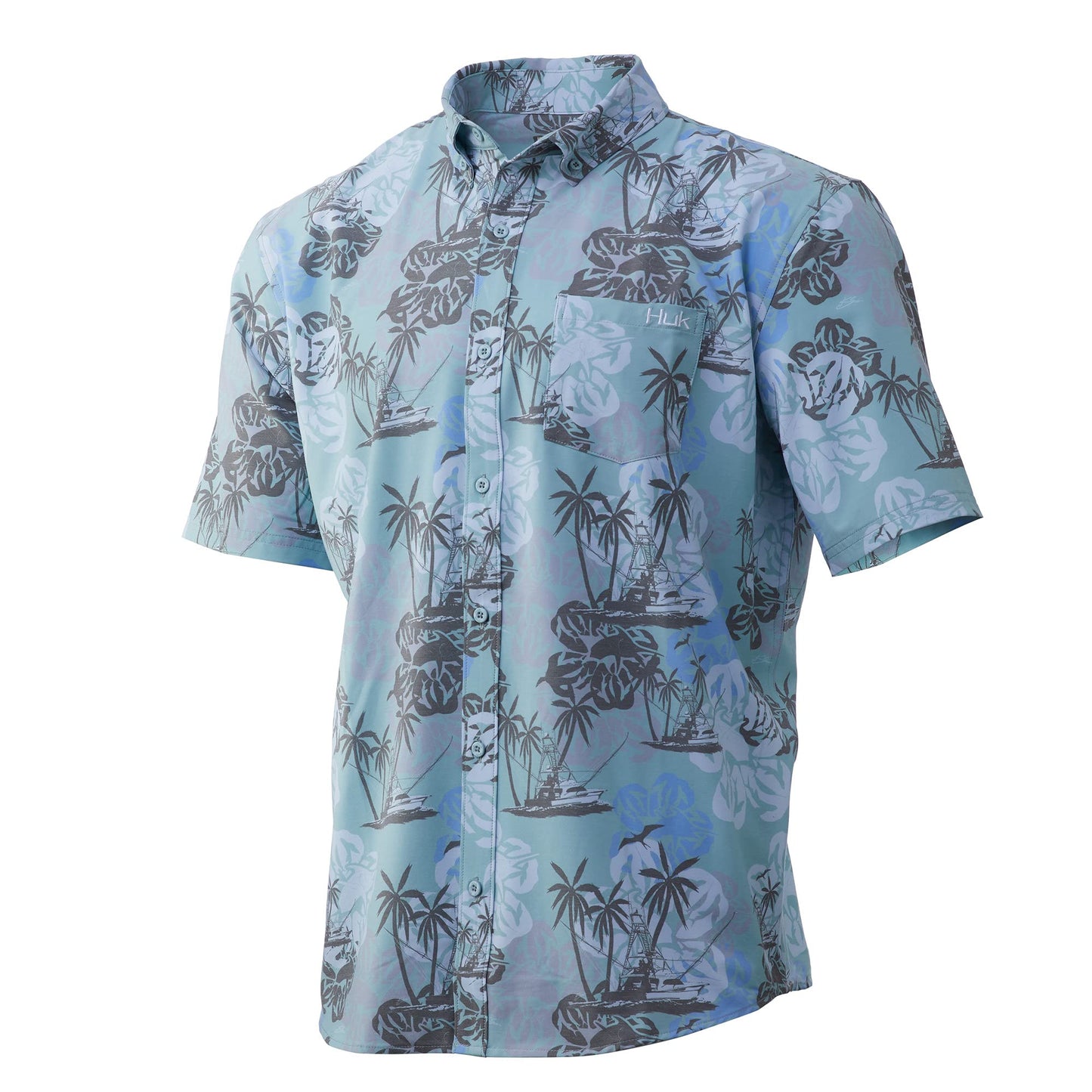 HOTHUK Mens Kona Short Sleeve Shirt | Performance Button Down