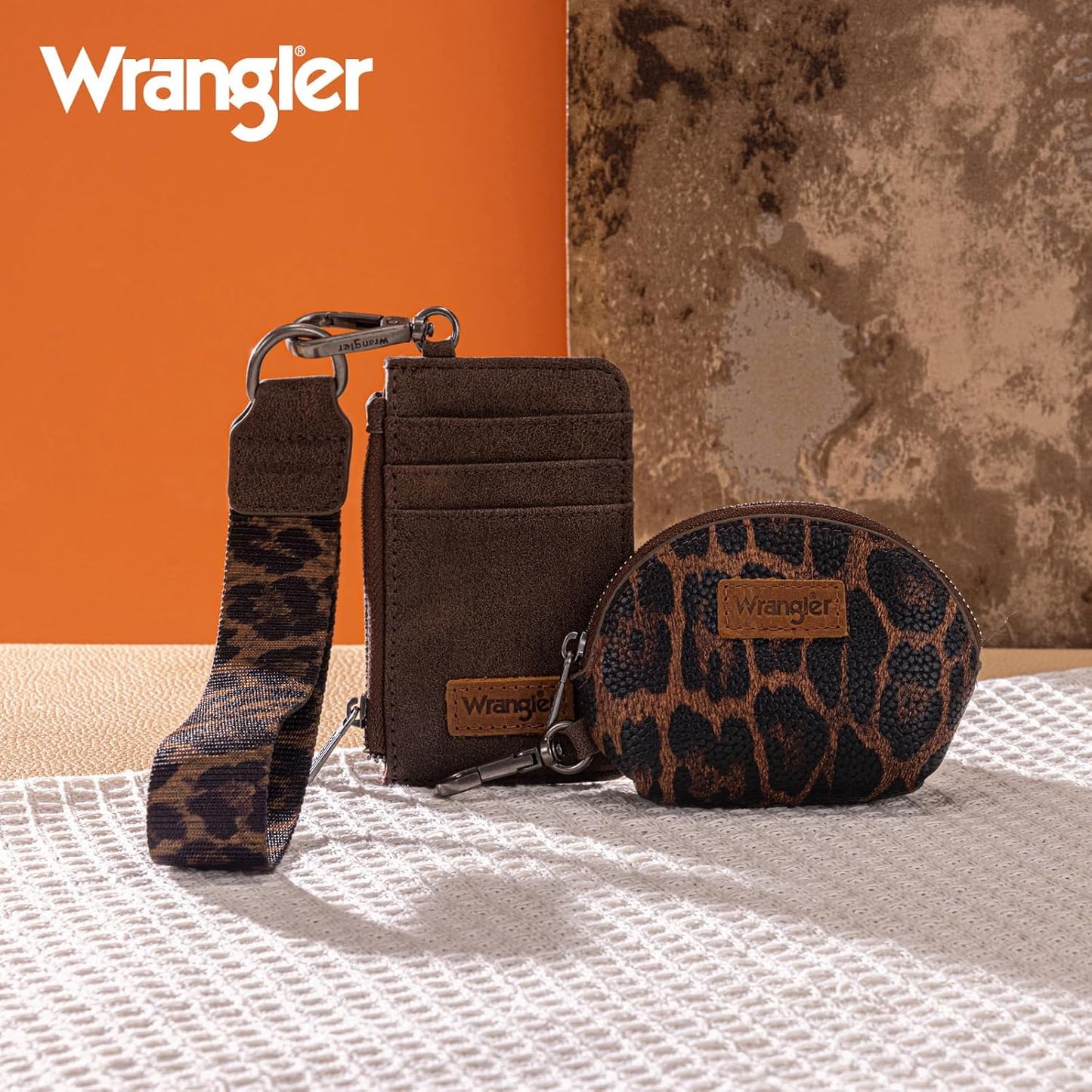 HOTWrangler Keychain Wristlet Wallets for Women Western Dual Pouch Wristlet Credit Card Holder Wallet