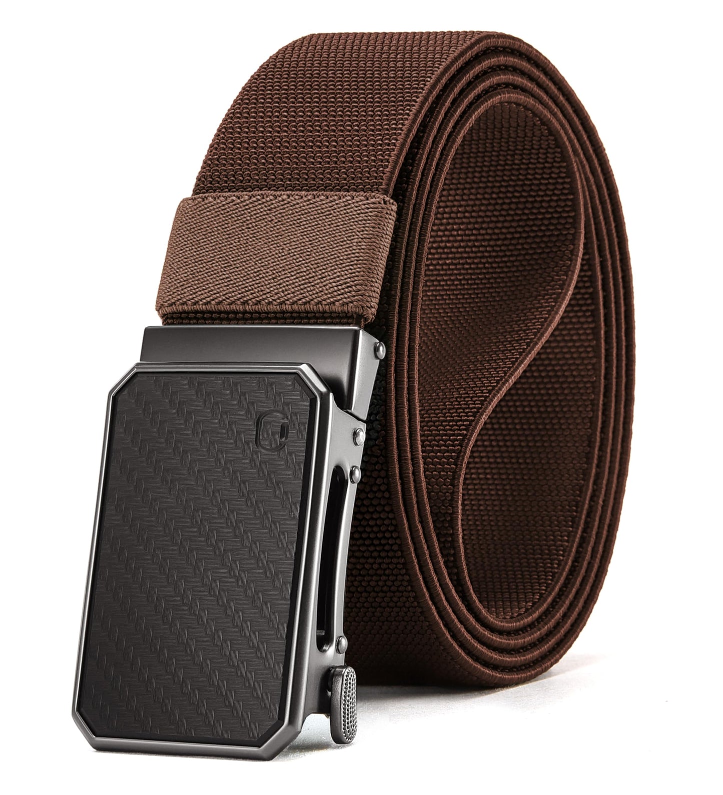 HOTCHAOREN Mens Ratchet Belt – 1.5" Stretch Nylon Belts for Casual, Work, Golf – Adjustable Fit for Everyday Comfort