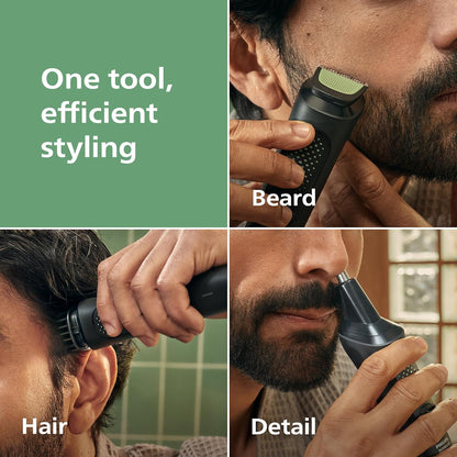 HOTPhilips Norelco All-in-One 3000 Series 13 in 1 Trimmer, Beard Styler & Men's Hair Clipper, 9 Length Settings & Self-Sharpening Skin-Friendly Blades, MG3919/50