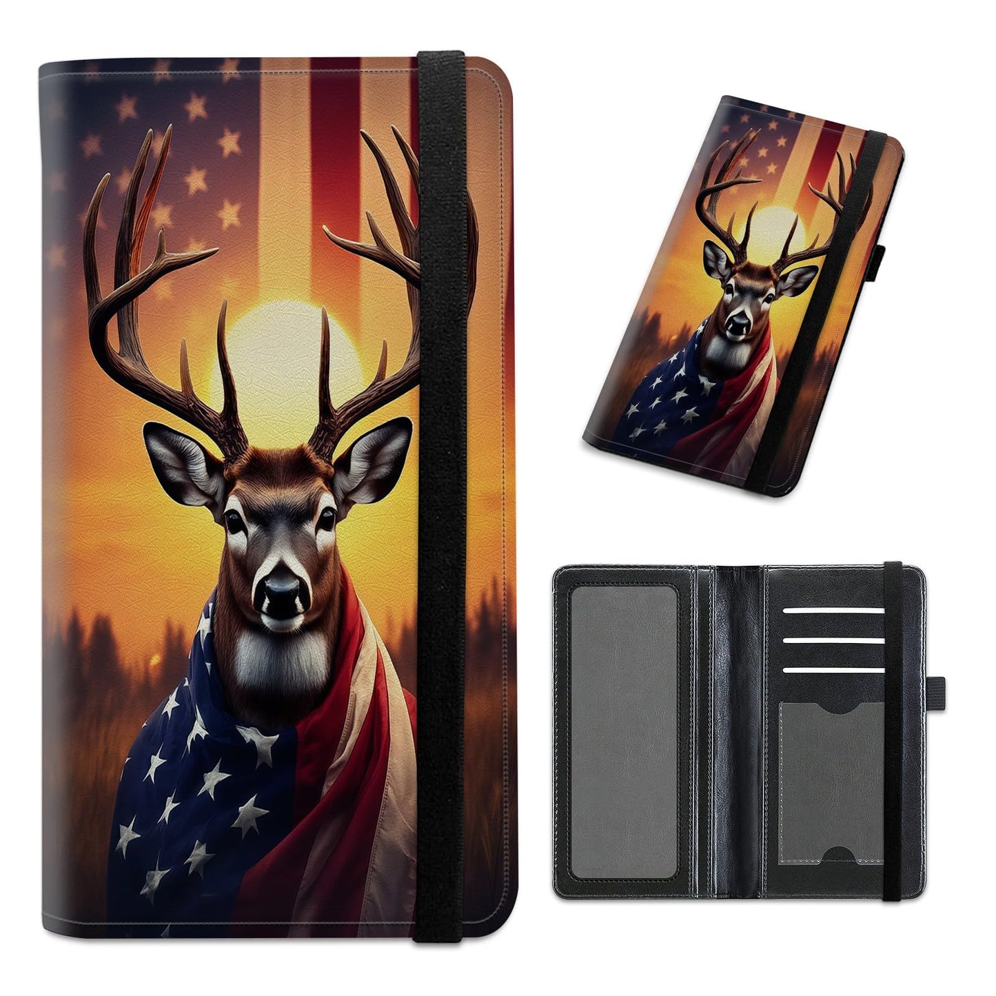 HOTCheckbook Cover for Personal Checkbook Leather Check Book Covers for Women Men with RFID Blocking Multi Card Slots Lightweight Compact Wallet, Retro Music Note