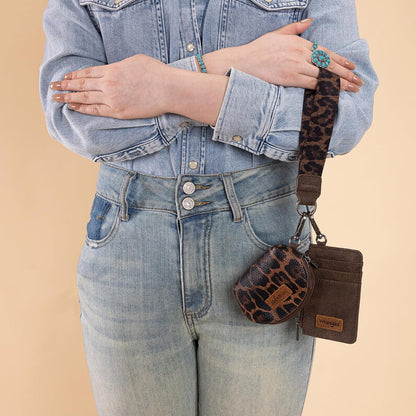 HOTWrangler Keychain Wristlet Wallets for Women Western Dual Pouch Wristlet Credit Card Holder Wallet