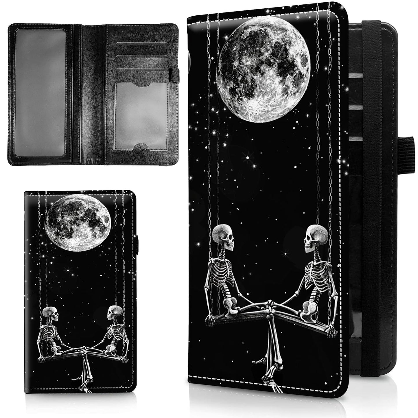 HOTLeather Checkbook Covers for Personal Checkbook Check book Holder Cover Wallets for Women Men,RFID-Blocking Slim Checkbook Cover for Duplicate Checks with Elastic Strap,Colorful Turtle