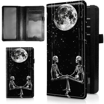 HOTLeather Checkbook Covers for Personal Checkbook Check book Holder Cover Wallets for Women Men,RFID-Blocking Slim Checkbook Cover for Duplicate Checks with Elastic Strap,Colorful Turtle