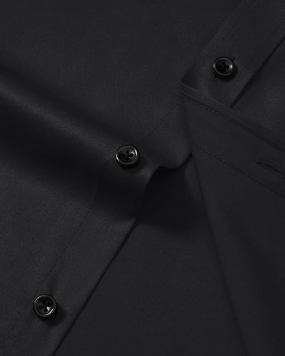 HOTMens Wrinkle Free Dress Shirts Regular Fit Business Button Down Shirt Formal Long Sleeve Wedding Stretch Shirts