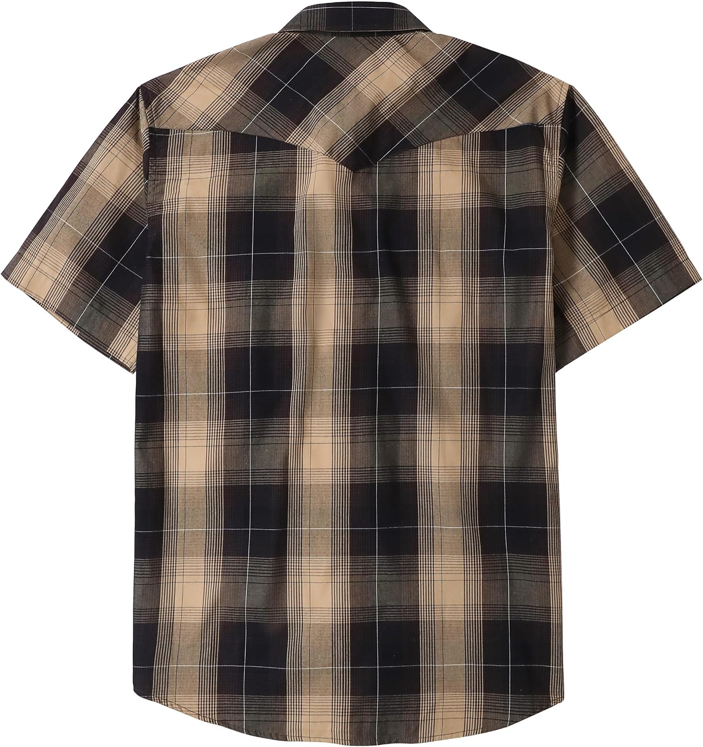 HOTDubinik® Western Shirts for Men Short Sleeve Plaid Pearl Snap Shirts for Men Button Up Shirt Cowboy Casual Work Shirt