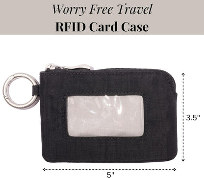 HOTBaggallini RFID Card Case - Lightweight 5"x3.5" Wallet with Keyring