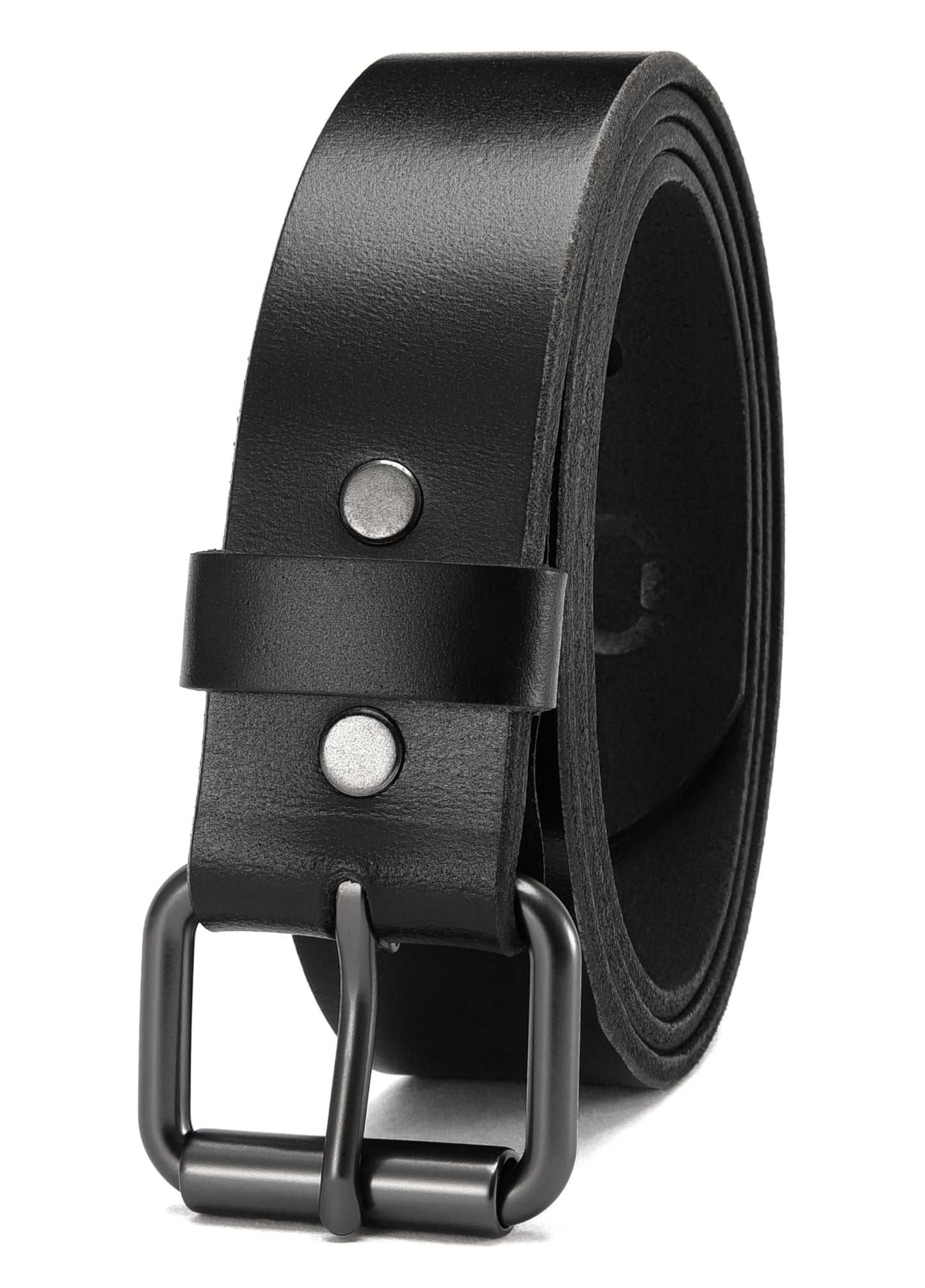 HOTCHAOREN Work Belts for Men, Leather Belt Heavy Duty for Daily Wear | Genuine Leather, Solid Buckle, Casual Wear, Everyday Dress, Gift Box