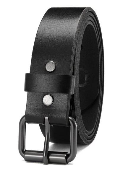 HOTCHAOREN Work Belts for Men, Leather Belt Heavy Duty for Daily Wear | Genuine Leather, Solid Buckle, Casual Wear, Everyday Dress, Gift Box