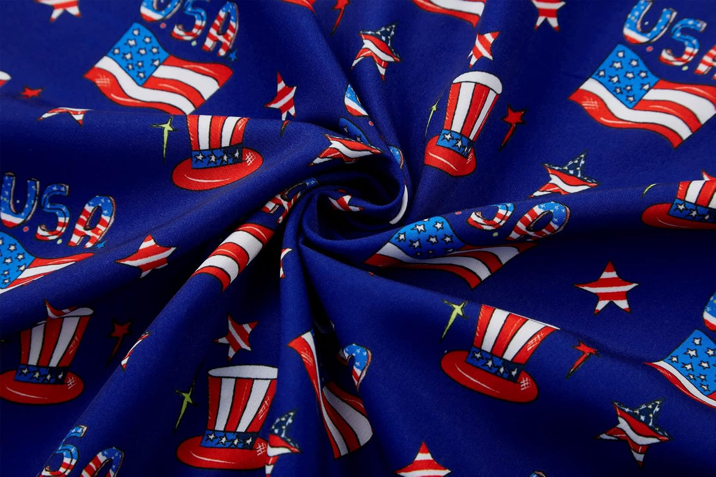 HOTMens American Flag Shirt - Patriotic Shirts for Men Short Sleeve Button Down Hawaiian Shirts