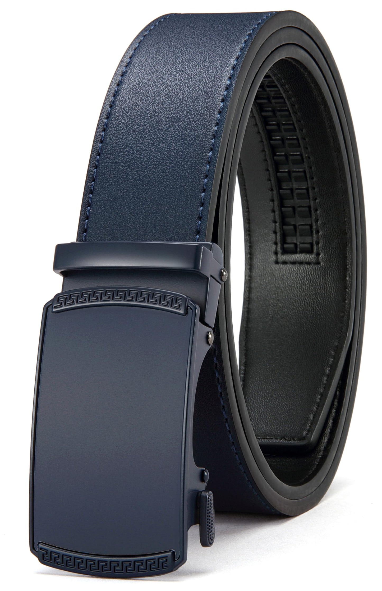 HOTCHAOREN Mens Belt Leather Ratchet Belt - Customizable Fit, Effortless Style (35mm)