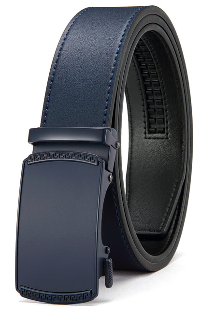 HOTCHAOREN Mens Belt Leather Ratchet Belt - Customizable Fit, Effortless Style (35mm)