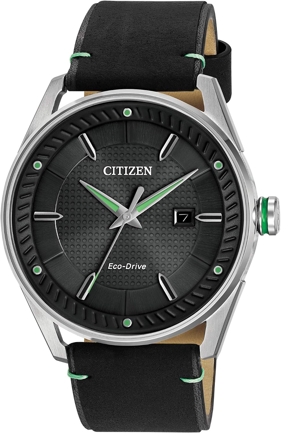 HOTCitizen Men's Sport Casual 3-Hand Eco-Drive Watch, Date, Patterned Dial