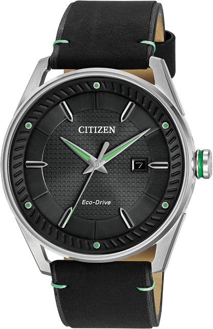 HOTCitizen Men's Sport Casual 3-Hand Eco-Drive Watch, Date, Patterned Dial