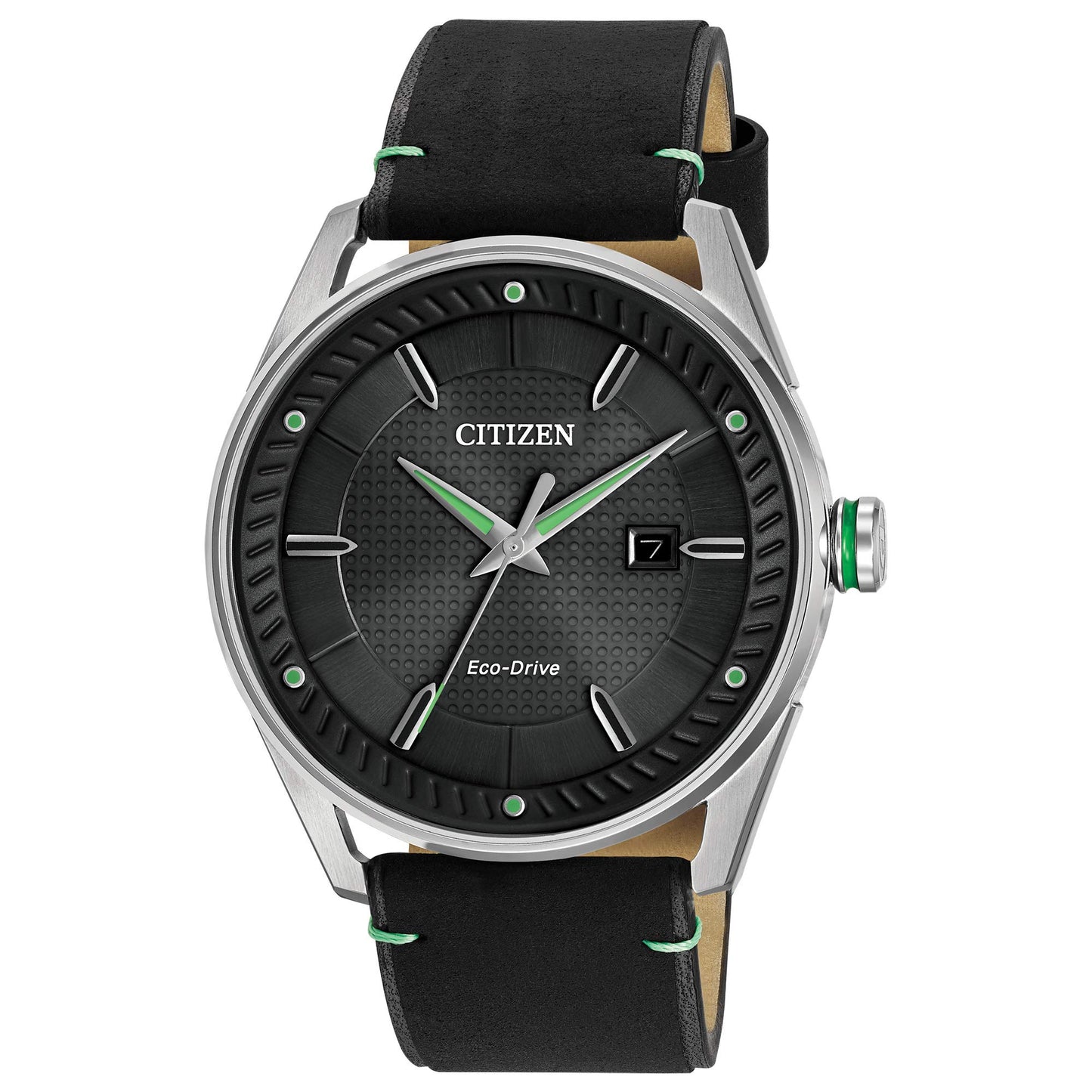 HOTCitizen Men's Sport Casual 3-Hand Eco-Drive Watch, Date, Patterned Dial