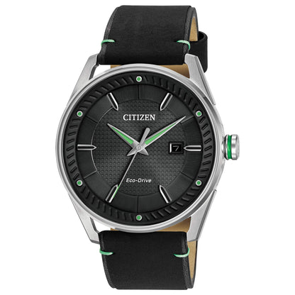HOTCitizen Men's Sport Casual 3-Hand Eco-Drive Watch, Date, Patterned Dial