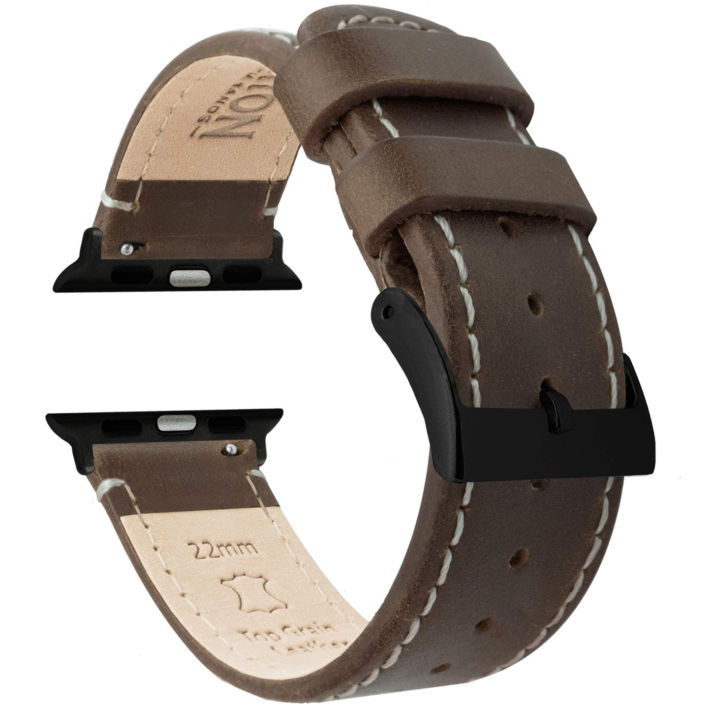 HOTBARTON WATCH BANDS - Top Grain Leather Watch Bands Compatible with Apple Watch Models - 1, 2, 3, 4, 5, 6, 7, 8, 9, 10, SE, Ultra & Ultra 2
