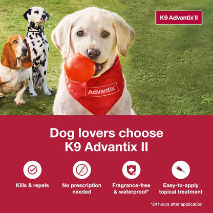 HOTK9 Advantix II XL Dog Vet-Recommended Flea, Tick & Mosquito Treatment & Prevention | Dogs Over 55 lbs. | 2-Mo Supply