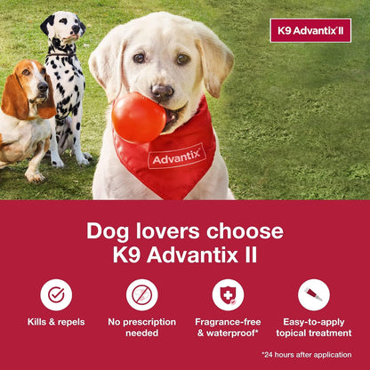 HOTK9 Advantix II XL Dog Vet-Recommended Flea, Tick & Mosquito Treatment & Prevention | Dogs Over 55 lbs. | 6-Mo Supply