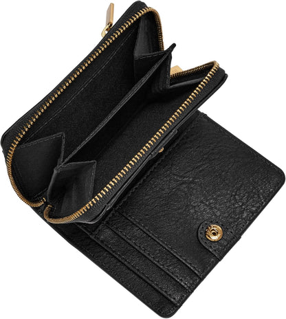 HOTFossil Women's Logan RFID-Blocking Leather Mini Multifunction Bifold Wallet